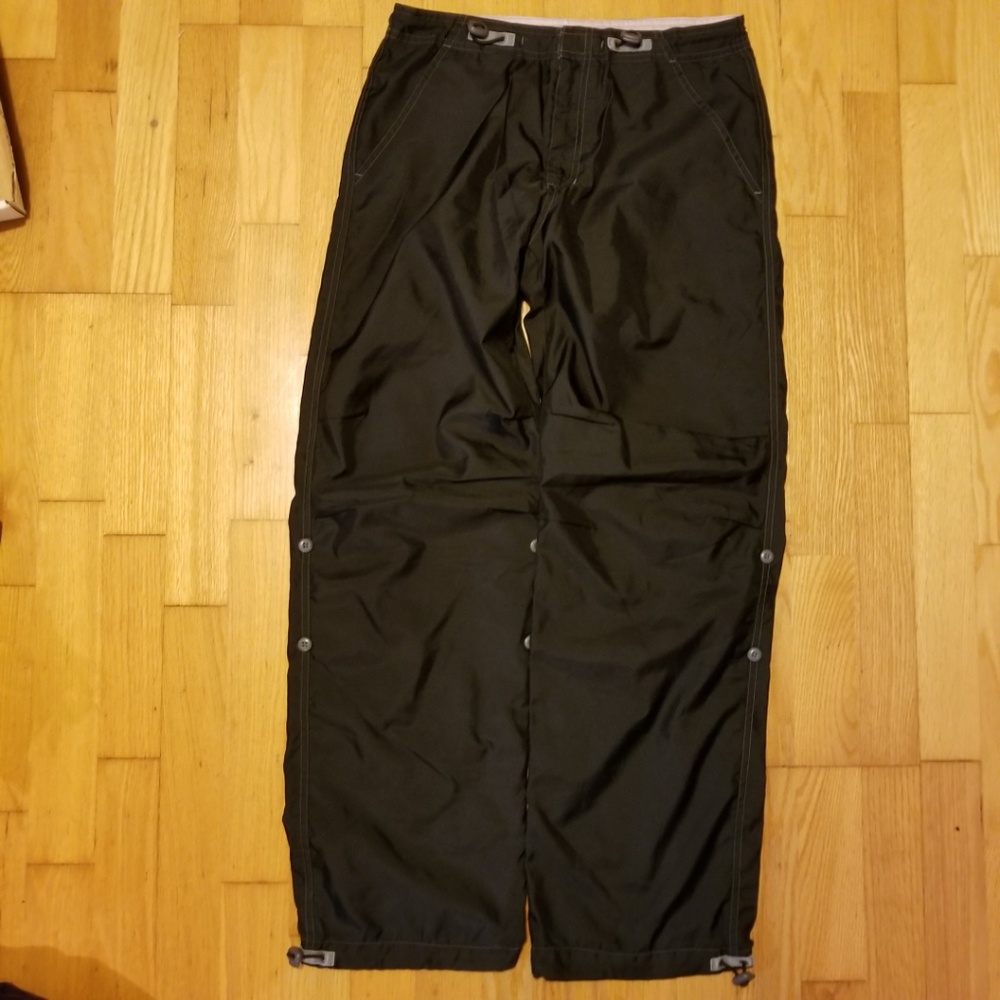 Floral Embroidered Parachute Snowboard Rave Pants - Picture 3 of 5